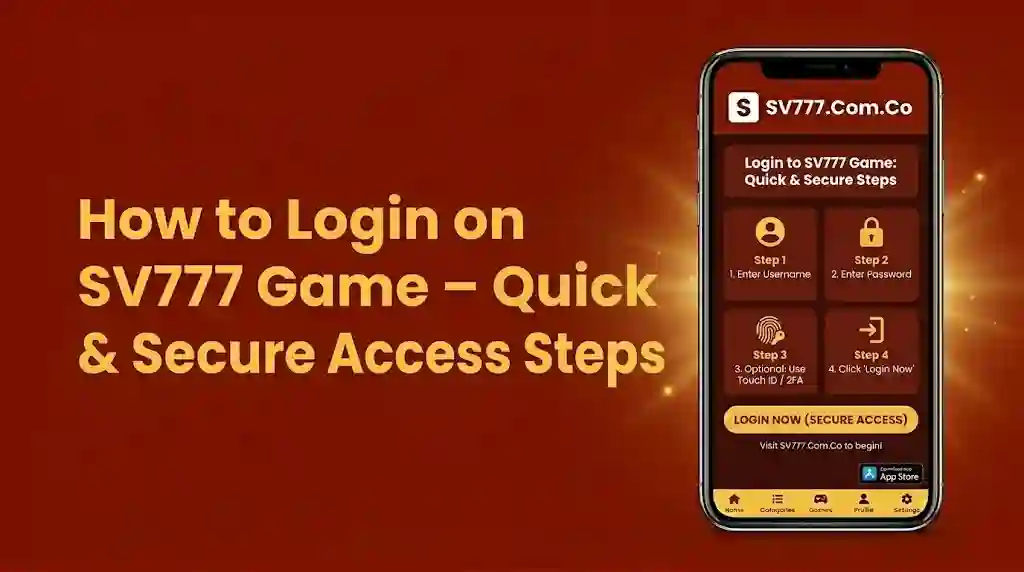 How to Login on SV777 Game