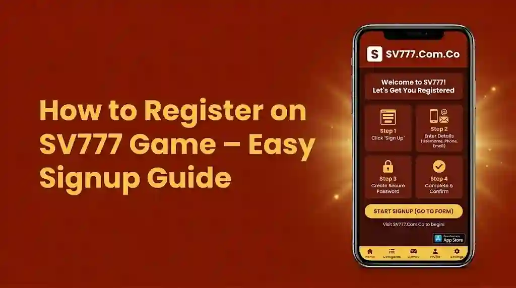 How to Register on SV777 Game
